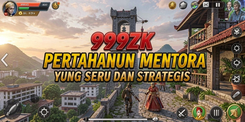 Tampilan gameplay menarik dari 999ZK saat mempertahankan menara.