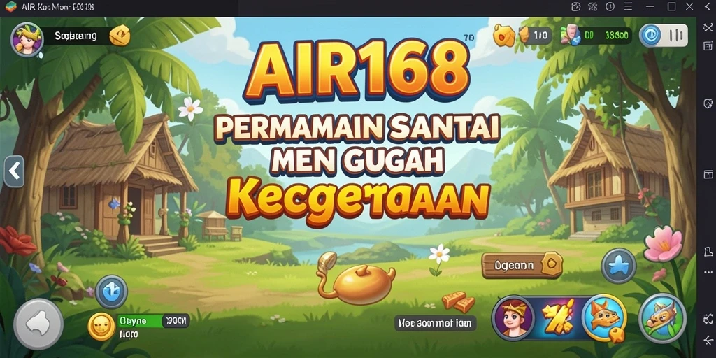 Tampilan gameplay AIR168 yang penuh warna dan ceria.