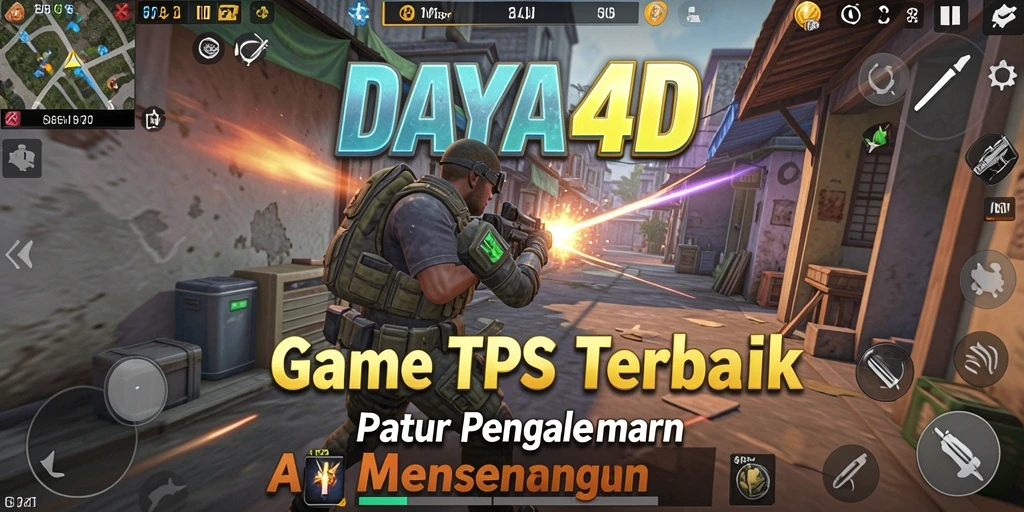 Tangkapan layar utama dari gameplay seru DAYA4D dalam aksi TPS.