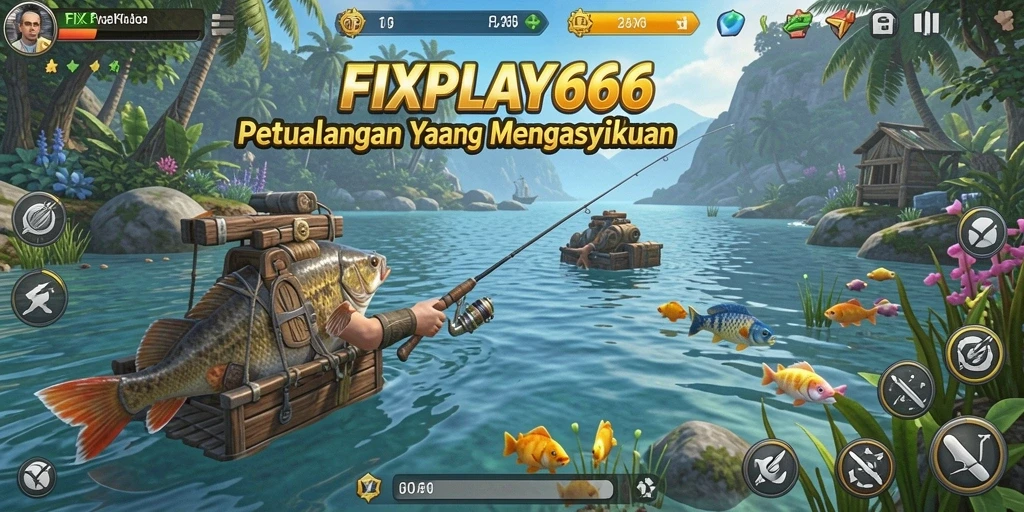 Tampilan gameplay memancing yang menarik dalam FIXPLAY666.