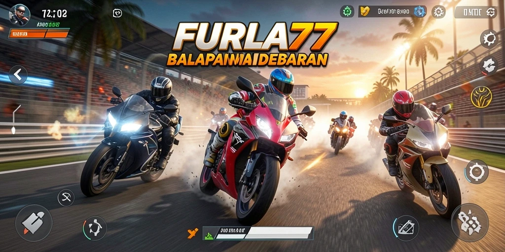 Tampilan menarik dalam gameplay balapan motor FURLA77.