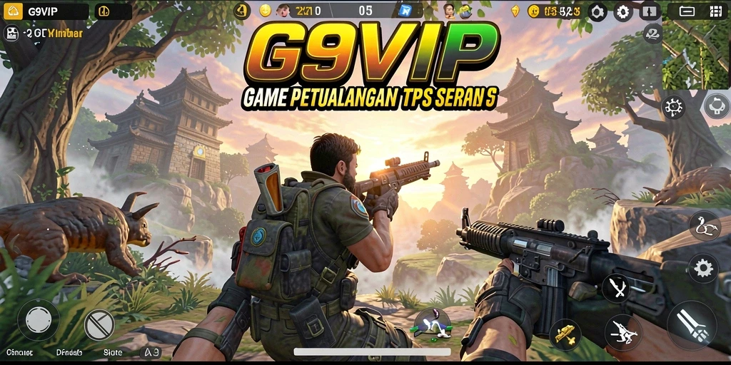 Tampilan gameplay seru dari G9VIP dalam aksi TPS.