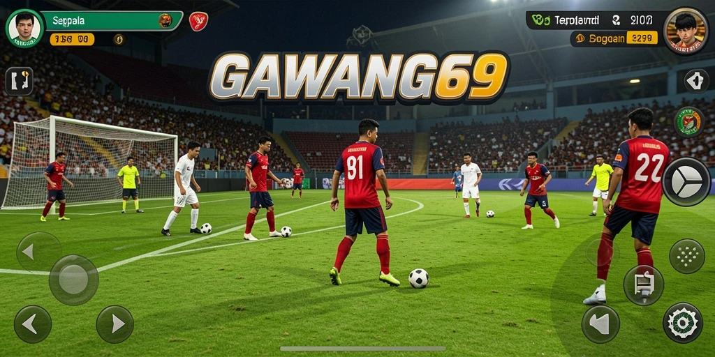Tampilan menarik dari gameplay <strong>GAWANG69</strong> yang penuh aksi sepak bola.