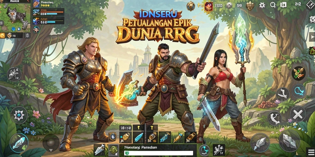 Screenshot gameplay epic IDNSERU yang menampilkan pertarungan seru.