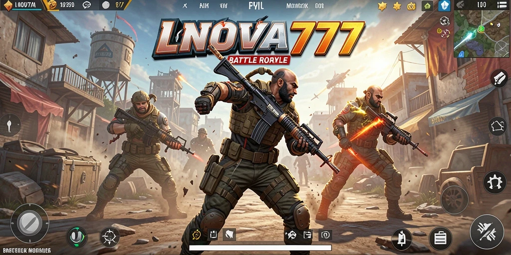 Tampilan gameplay yang mendebarkan dalam LNOVA777 saat pertempuran intens.