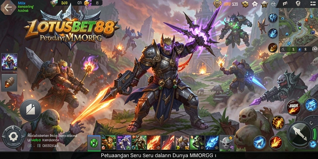 Tampilkan aksi seru dalam permainan MMORPG LOTUSBET88.