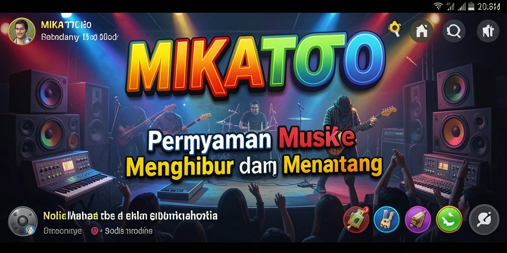 Screenshot MIKATOTO menampilkan gameplay interaktif musik yang seru.