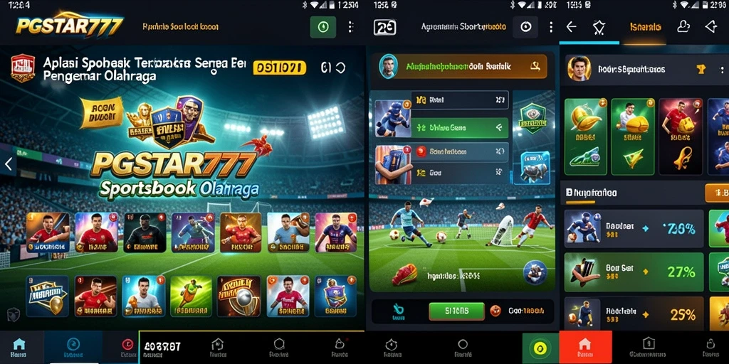 Screenshot utama PGSTAR777 menampilkan antarmuka taruhan olahraga yang menarik.