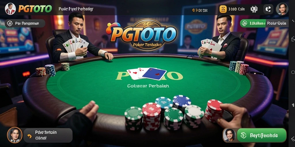 Screenshot PGTOTO menunjukkan pengalaman bermain Poker yang mendebarkan.