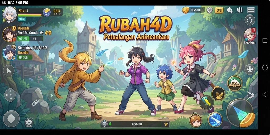 Screenshot gameplay RUBAH4D menampilkan aksi karakter Anime yang mendebarkan.