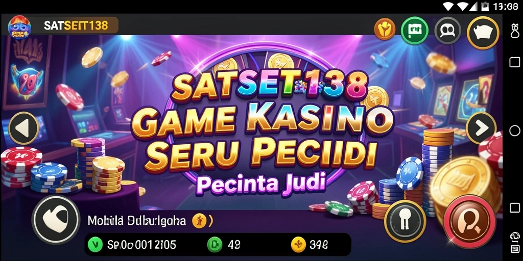 Tampilan gameplay menarik dari SATSET138 dengan tema Kasino yang memukau.