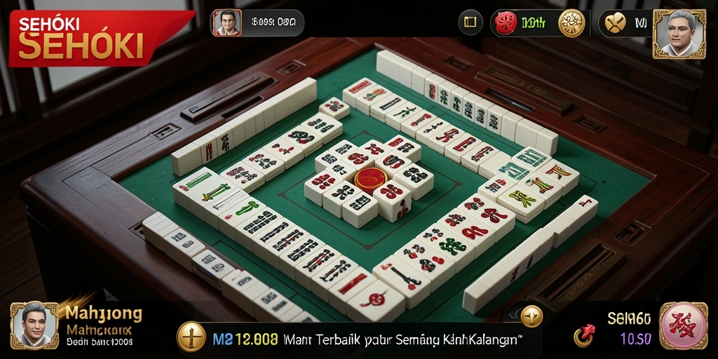 Tampilan menarik dari gameplay Mahjong SEHOKI yang seru.