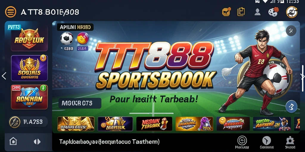 Tampilan menarik dan interaktif dari aplikasi TTT888 dalam taruhan olahraga.
