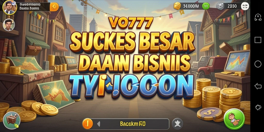 Screenshot VO777 menampilkan momen seru dari gameplay Tycoon.